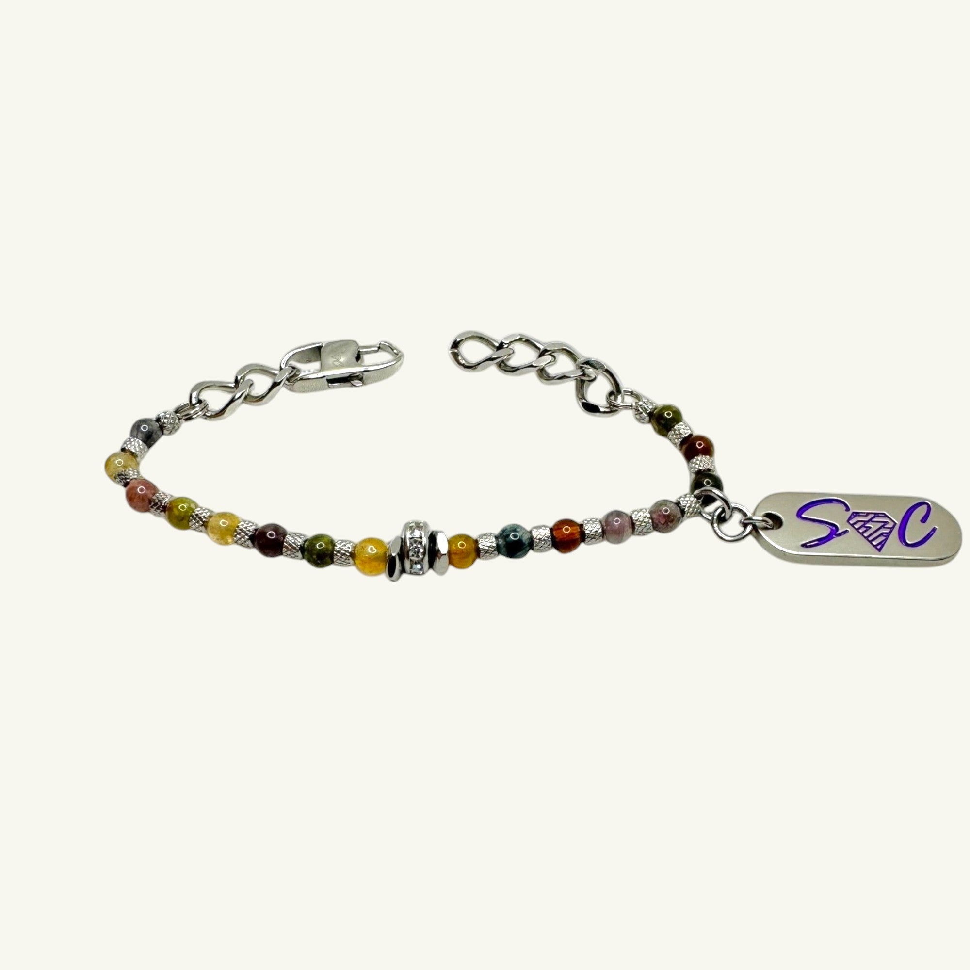 Bracciale tormalina multicolore Sharifa Crystals